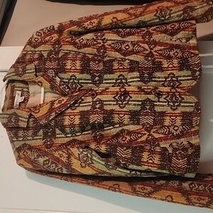 Coldwater Creek Multicolor Textured Jacket